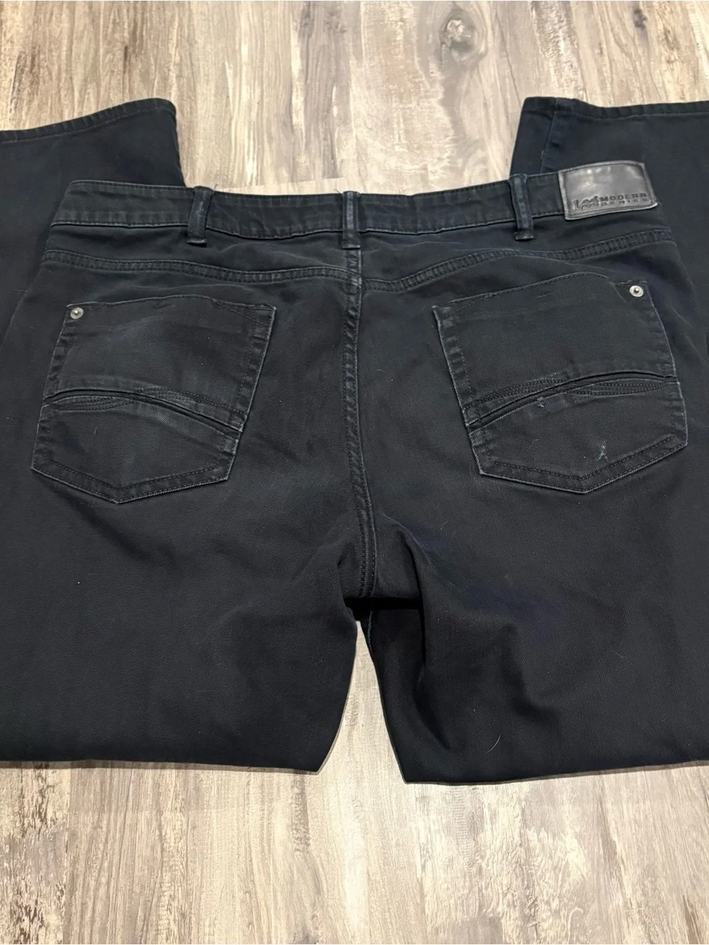 Lee Modern Series Black Straight Leg Mens Denim Jeans SZ 36x30